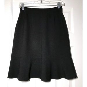 The Limited Black Ruffle Hem Skirt Size 0, XS